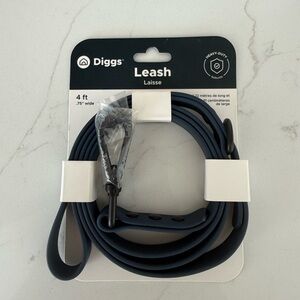 DIGGS Waterproof 4ft Dog Leash - Nylon - Heavy Duty Navy Blue